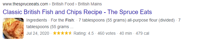 recipe on google